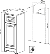 Тумба Бриклаер Анна 30 L белая , изображение 6
