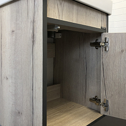 Фото Тумба с раковиной Comforty Вена 45 дуб дымчатый
