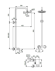 Фото Душевая стойка Vidima Balance BA272AA