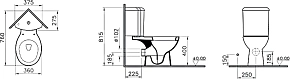 Фото Унитаз-компакт Vitra Arkitekt 9754B003-7201 с микролифтом