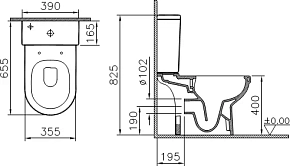 Фото Унитаз-компакт Vitra S50 9797B003-7204 безободковый