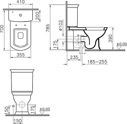 Фото Унитаз-компакт Vitra Serenada 9722B003-7203 с микролифтом