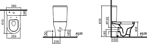 Фото Унитаз-компакт Vitra Zentrum 9012B003-7204 с микролифтом