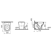 Изображение Унитаз приставной Vitra Zentrum 5788B003-0075 Унитаз приставной Vitra Zentrum 5788B003-0075 , изображение 2