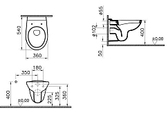 Унитаз подвесной Vitra Normus 6855B003-0101 , изображение 2