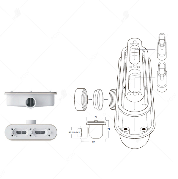 Поддон для душа RGW STL 140х80 , изображение 6