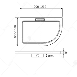Фото Поддон для душа RGW GWS-41L 120х80