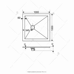 Фото Поддон для душа RGW Stone Tray ST-G 100х100
