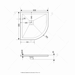 Фото Поддон для душа RGW Stone Tray ST/R-W  90х90