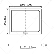 Поддон для душа RGW GWS-21 120х90 , изображение 3