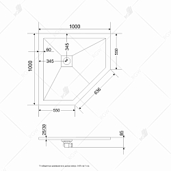 Фото Поддон для душа RGW Stone Tray ST/T-W 100х100