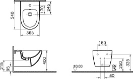Биде подвесное Vitra Sento 4338B003-1046 , изображение 2