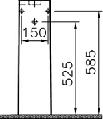 Пьедестал для раковины Vitra Zentrum 6936B003-7035 , изображение 3