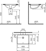 Раковина Vitra S50 5339B003-0012 50 см , изображение 2