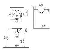 Раковина Vitra S20 5466B003-0001 40 см , изображение 3