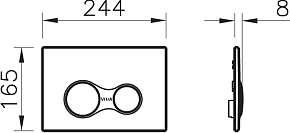 Фото Кнопка смыва Vitra Sirius 740-0411 черная матовая