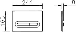 Кнопка смыва Vitra Loop T 740-0780 хром , изображение 2