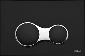 Фото Кнопка смыва Vitra Sirius 740-0411 черная матовая