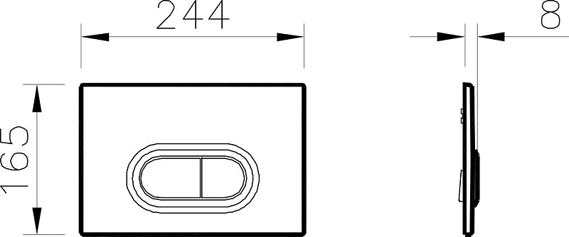 Кнопка смыва Vitra Loop O 740-0940 хром , изображение 2