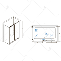 Фото Душевой уголок RGW Classic CL-48 (CL-14 + Z-050-1) 160х90