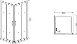 Душевой уголок RGW Dolphin TN-205-J 80x80 , изображение 2