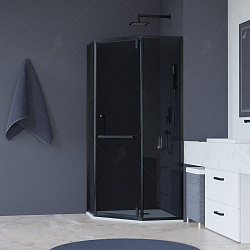 Фото Душевой уголок RGW Hotel HO-084B 100х100 стекло тонированное