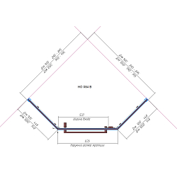 Фото Душевой уголок RGW Hotel HO-084W 100х100 стекло матовое