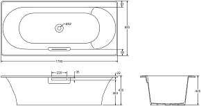 Фото Чугунная ванна Jacob Delafon Volute 170х80