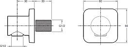 Шланговое подключение Jacob Delafon Modulo E8463-CP , изображение 3