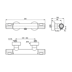 Фото Термостат Ideal Standard Ceratherm T100 A7229AA для душа