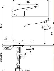 Фото Смеситель Ideal Standard Ceraflex B1714AA для раковины