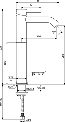 Фото Смеситель Ideal Standard Ceraline BC269AA для раковины