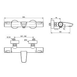 Фото Термостат Ideal Standard Ceratherm T50 A7223AA для ванны с душем