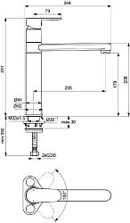Фото Смеситель Ideal Standard Cerafine O BC501AA для кухонной мойки