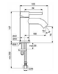 Фото Смеситель Ideal Standard Ceraline BC268AA для раковины