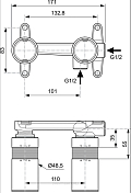 Скрытая часть Ideal Standard Built-in A1313NU , изображение 2