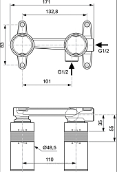 Фото Скрытая часть Ideal Standard Built-in A1313NU