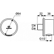 Изображение Шланговое подключение Ideal Standard IdealRain BC808XG Шланговое подключение Ideal Standard IdealRain BC808XG , изображение 4