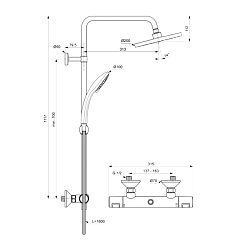 Фото Душевая стойка Ideal Standard Ceratherm T25 A7208AA