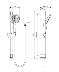 Фото Душевой гарнитур Ideal Standard IdealRain Evo Jet Round XL3 B1761AA