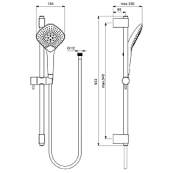 Фото Душевой гарнитур Ideal Standard IdealRain Evo Jet Diamond XL3 B1762AA