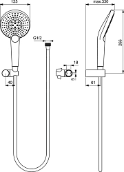 Фото Душевой гарнитур Ideal Standard IdealRain cube B1765AA