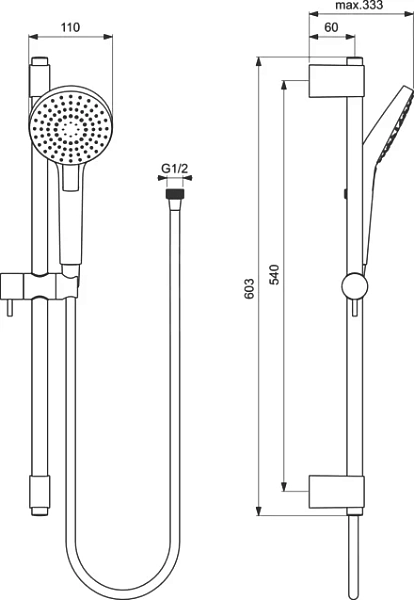 Душевой гарнитур Ideal Standard IdealRain B2233AA , изображение 2