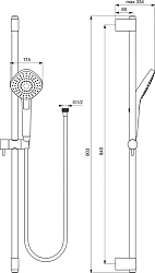 Фото Душевой гарнитур Ideal Standard IdealRain B2238AA