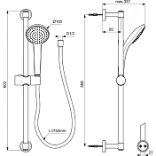 Изображение Душевой гарнитур Ideal Standard IdealRain BD142XG Душевой гарнитур Ideal Standard IdealRain BD142XG , изображение 4