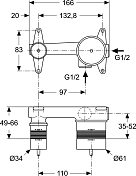 Скрытая часть Ideal Standard Built-in A5948NU , изображение 2