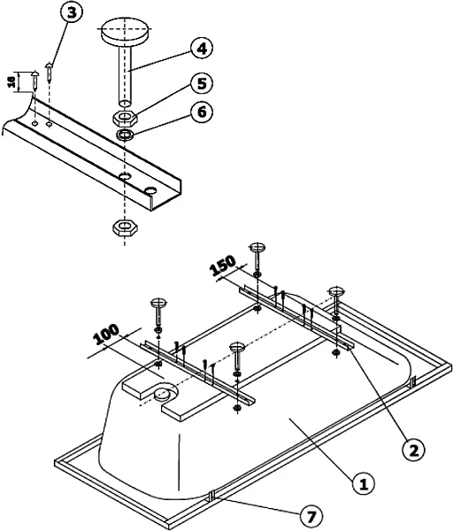 Ножки для ванны Ideal Standard B156467 , изображение 2