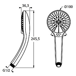 Фото Душевая лейка Ideal Standard IdealRain B9403AA