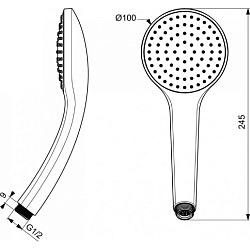 Фото Душевая лейка Ideal Standard IdealRain B9402XG, черный матовый