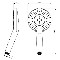 Фото Душевая лейка Ideal Standard IdealRain Evo Jet Round XL3 B1759AA